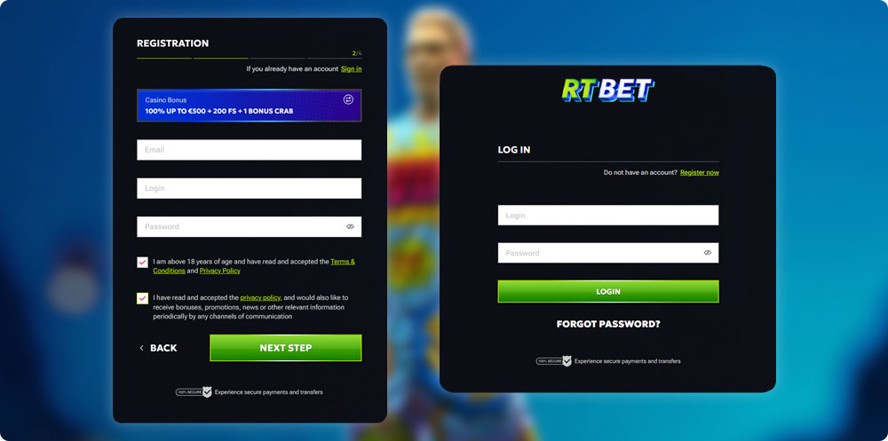 RTbet Casino Login and Registration
